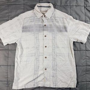 Tommy Bahama Mens Medium Button Shirt Silk Short Sleeve Aloha Original Fit